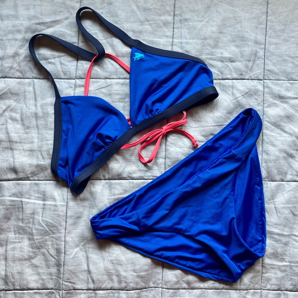 Patagonia Nanogrip Bikini Top & Reversible Bottom - Women’s M - Viking Blue